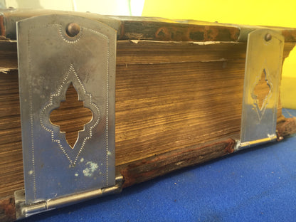 Antique GERMAN FAMILY BIBLE 1800's illustrated HEILIGE SCHRIFT BIBEL FREESHIP