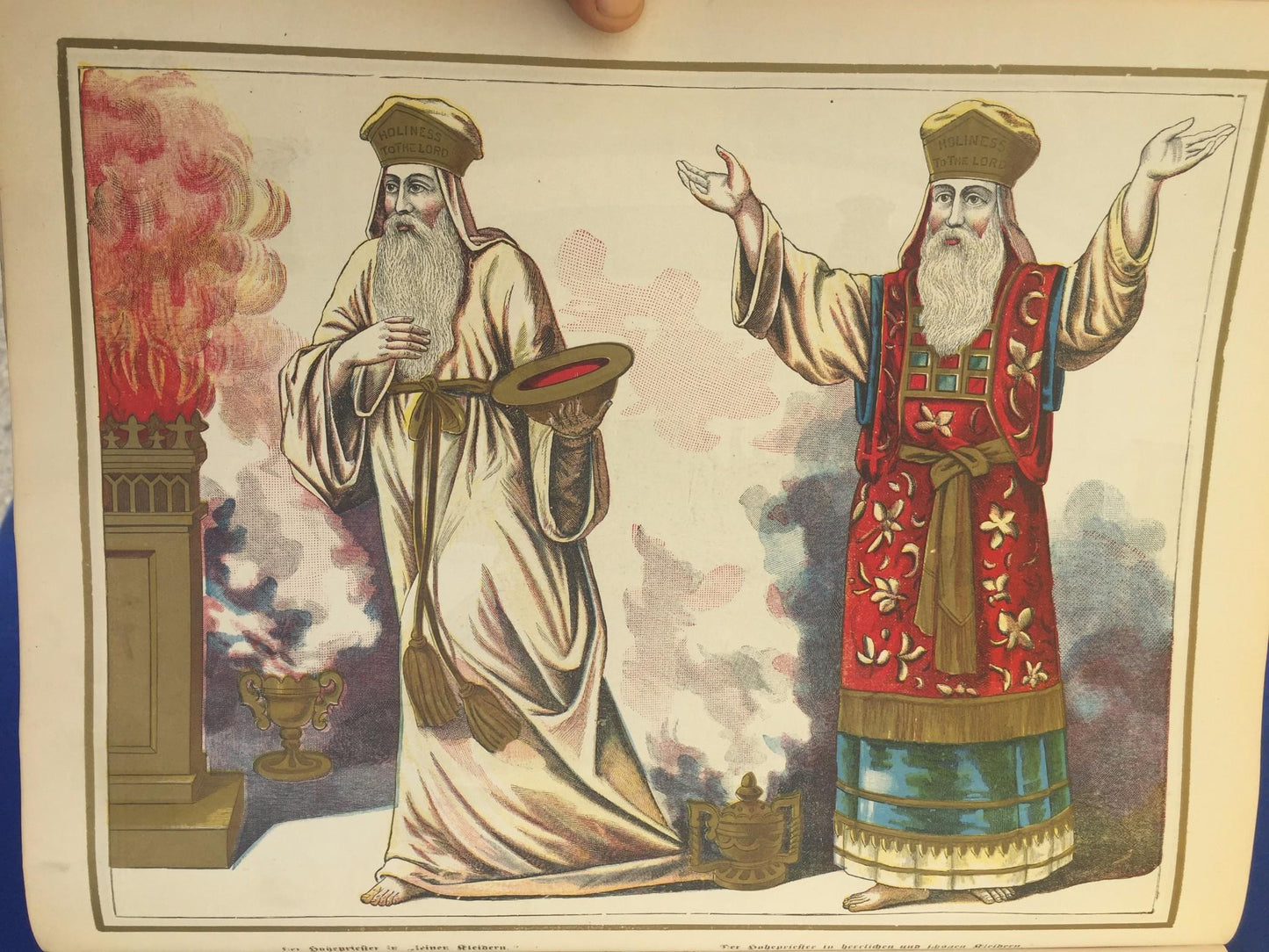 Antique GERMAN FAMILY BIBLE 1800's illustrated HEILIGE SCHRIFT BIBEL FREESHIP