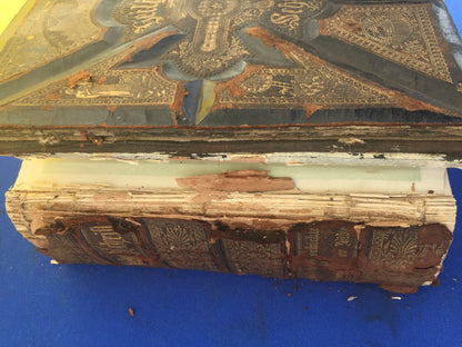 Antique GERMAN FAMILY BIBLE 1800's illustrated HEILIGE SCHRIFT BIBEL FREESHIP