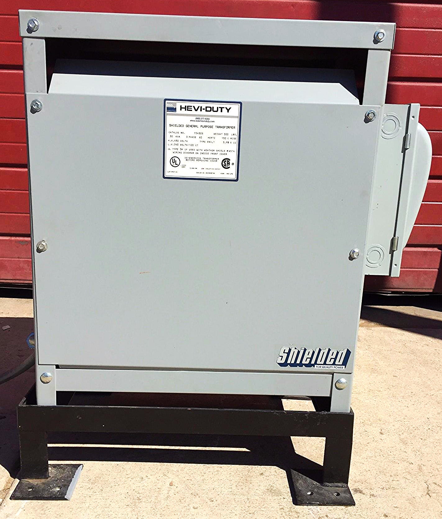 EGS HEVI-DUTY T5H30S SHIELDED TRANSFORMER 3PH 30KVA HV480 240/120 DELTA FREESHIP