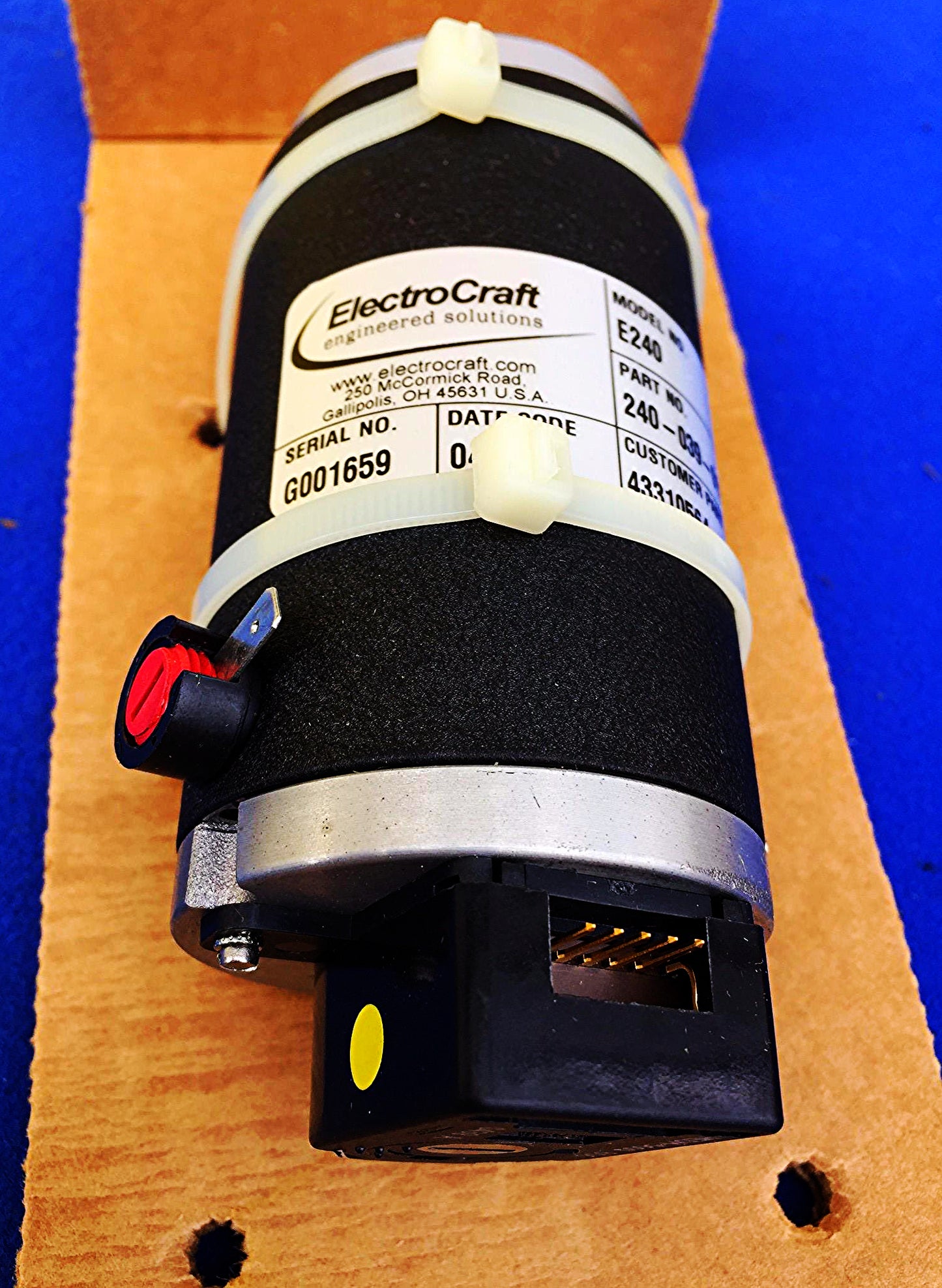 NIB ELECTROCRAFT E240 240-039-0124 TORQUE DC SERVO MOTOR BRUSH FREE SHIPPING