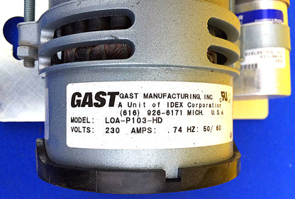 GAST LOA-P103-HD OIL LESS ROCKING PISTON .83cfm VACUUM PUMP newoutbox FREESHIP