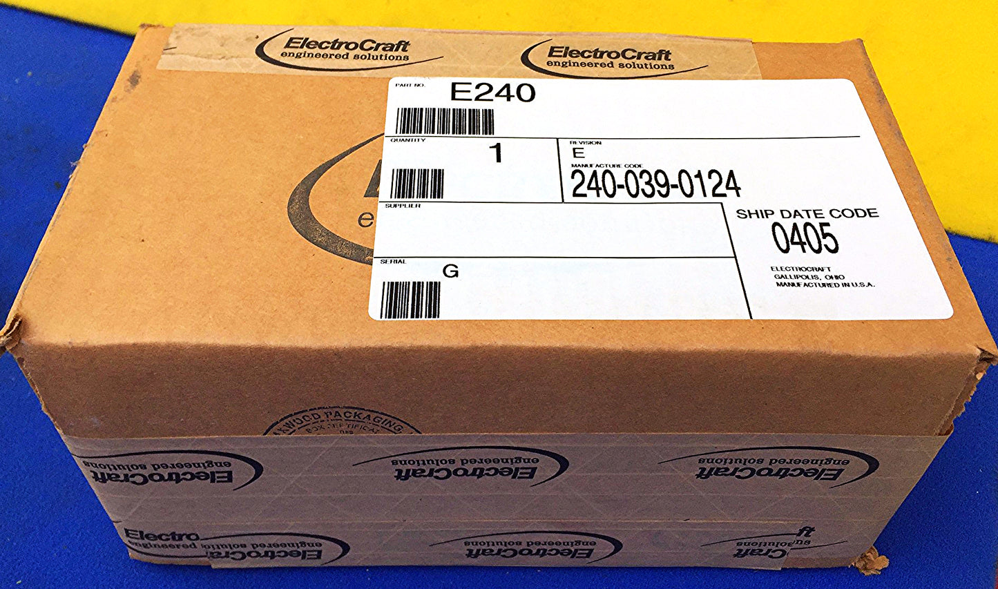 NIB ELECTROCRAFT E240 240-039-0124 TORQUE DC SERVO MOTOR BRUSH FREE SHIPPING