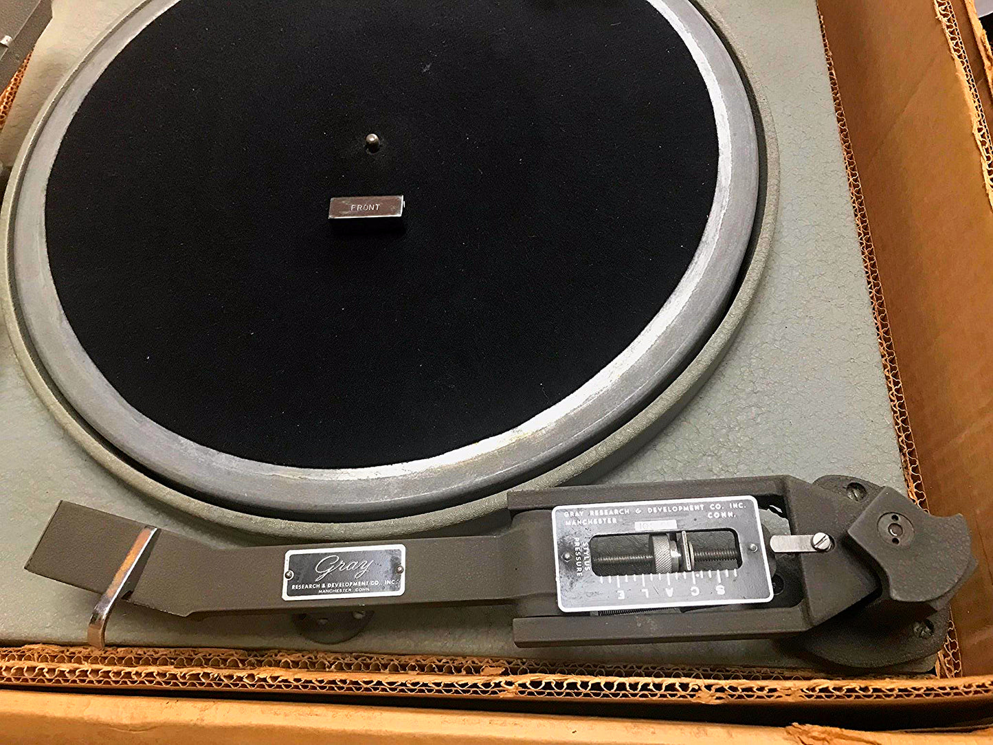 RARE GATES M-5100-A TURNTABLE TWO 16" GRAY RESEARCH 106-SP TONEARM TRANSCRIPTION