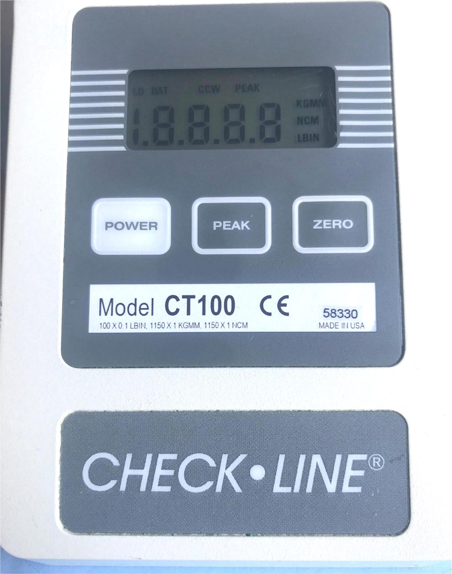 CHECK LINE MARK-10 CT100 CLOSURE TORQUE TESTER CAP-T BOTTLE 100%TESTED FREE SHIP