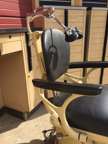 Vintage RITTER DENTAL CHAIR CABINET EQUIPMENT FAUCET MOLD MILK GLASS FREE SHIP