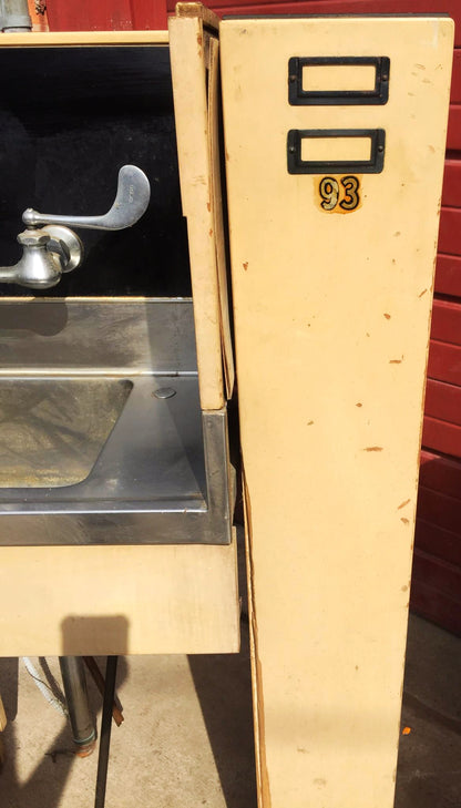 Vintage RITTER DENTAL CHAIR CABINET EQUIPMENT FAUCET MOLD MILK GLASS FREE SHIP