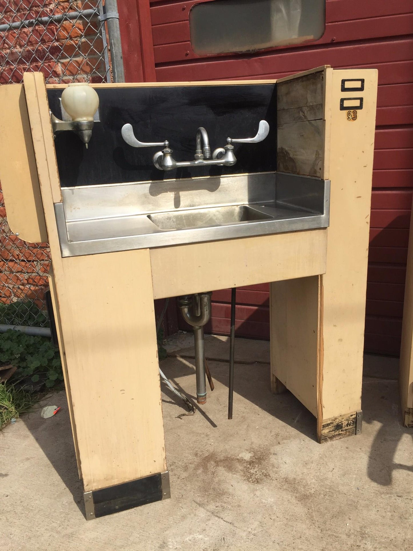 Vintage RITTER DENTAL CHAIR CABINET EQUIPMENT FAUCET MOLD MILK GLASS FREE SHIP