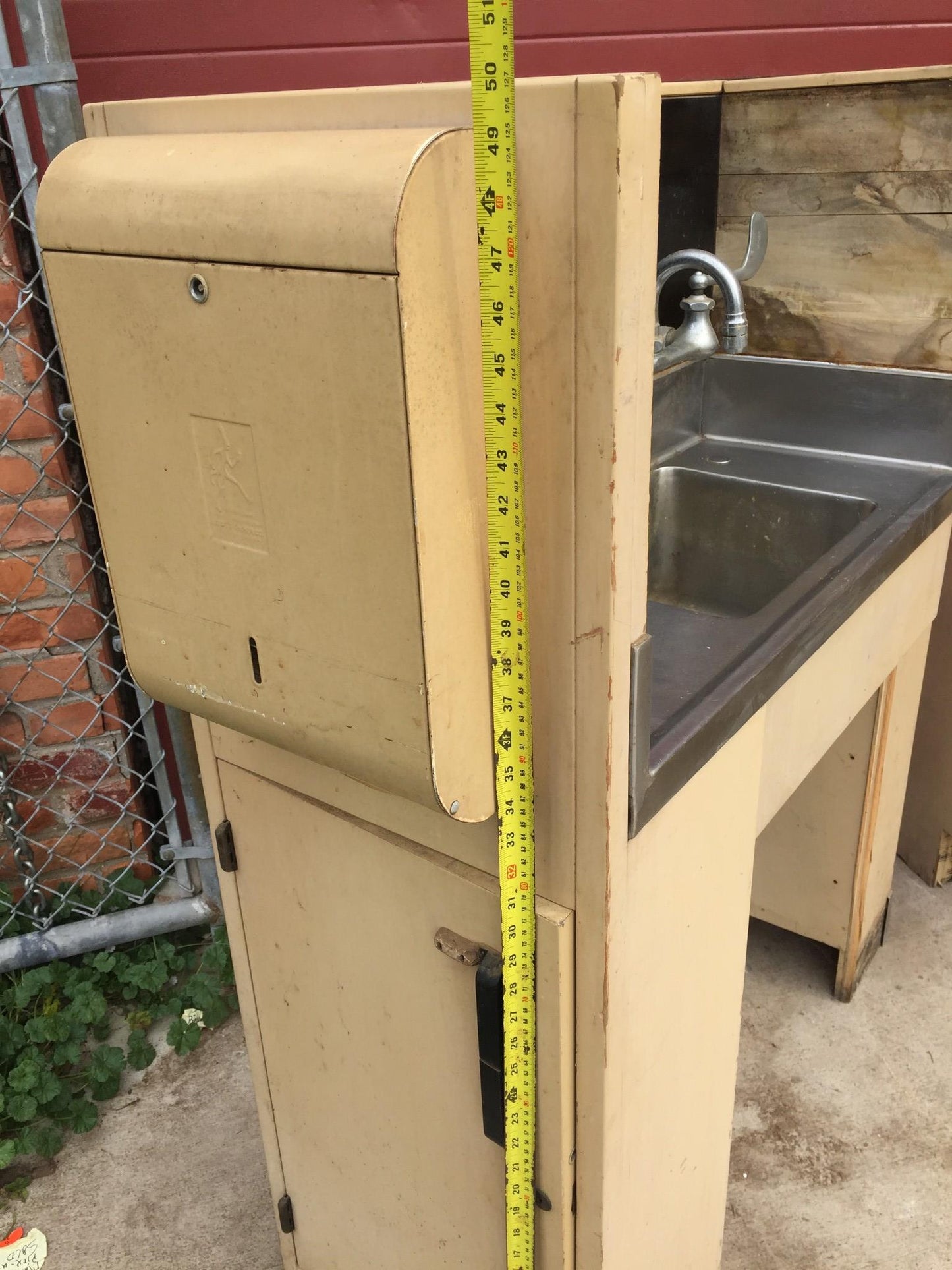 Vintage RITTER DENTAL CHAIR CABINET EQUIPMENT FAUCET MOLD MILK GLASS FREE SHIP