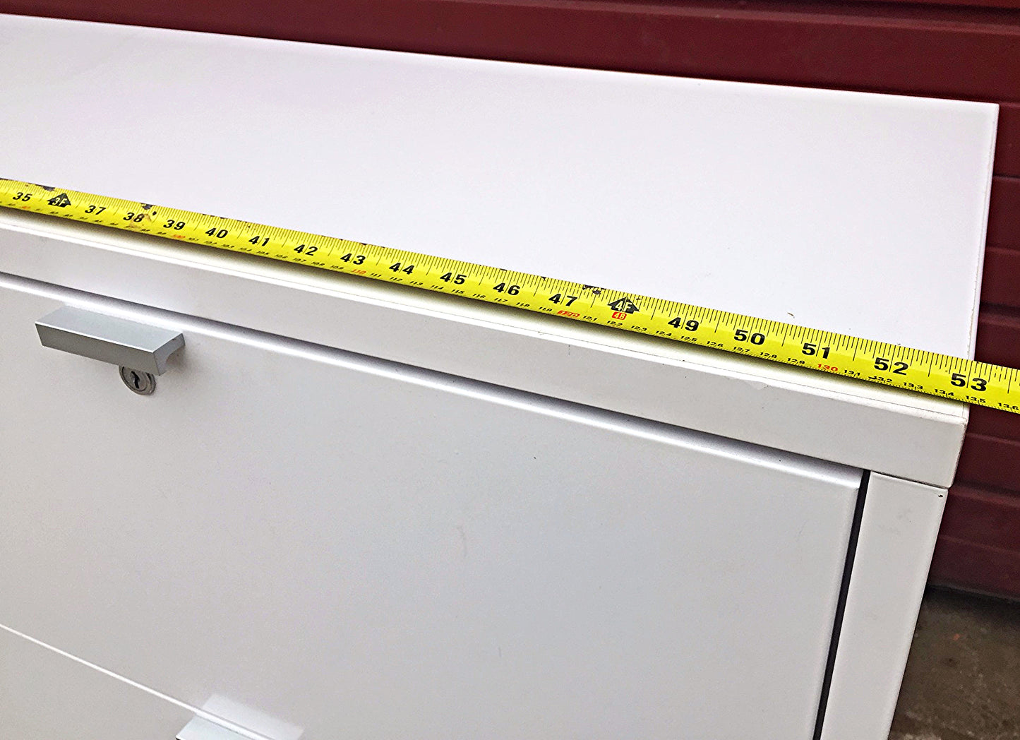 KNOLL OFFICE FURNITURE WHITE LAMINATE STORAGE 2 DRAWER 3 SHELF CABINET FREE SHIP