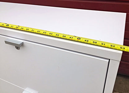 KNOLL OFFICE FURNITURE WHITE LAMINATE STORAGE 2 DRAWER 3 SHELF CABINET FREE SHIP