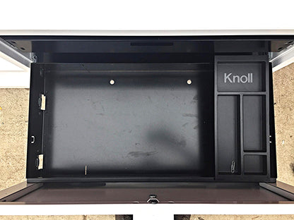 KNOLL OFFICE FURNITURE WHITE LAMINATE STORAGE 2 DRAWER 3 SHELF CABINET FREE SHIP