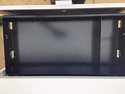 KNOLL OFFICE FURNITURE WHITE LAMINATE STORAGE 2 DRAWER 3 SHELF CABINET FREE SHIP