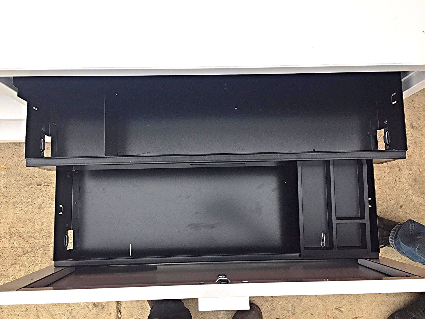 KNOLL OFFICE FURNITURE WHITE LAMINATE STORAGE 2 DRAWER 3 SHELF CABINET FREE SHIP