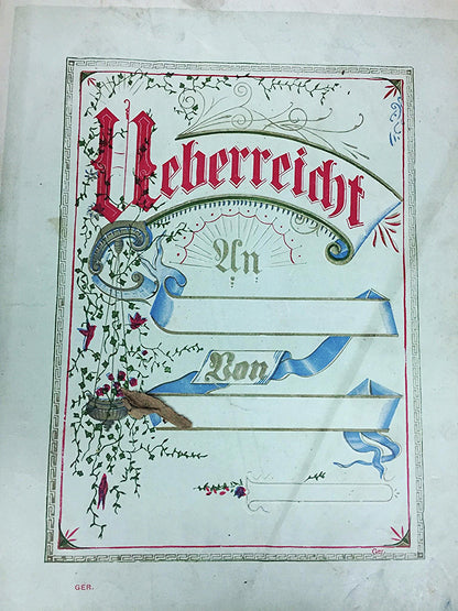 Antique GERMAN FAMILY BIBLE 1800's illustrated HEILIGE SCHRIFT BIBEL FREESHIP