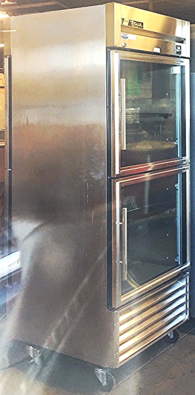 TRUE TS-28-2-G-2-PT GLASS DOOR PASS THRU COOLER REFRIGERATOR WATCHVIDEO FREESHIP