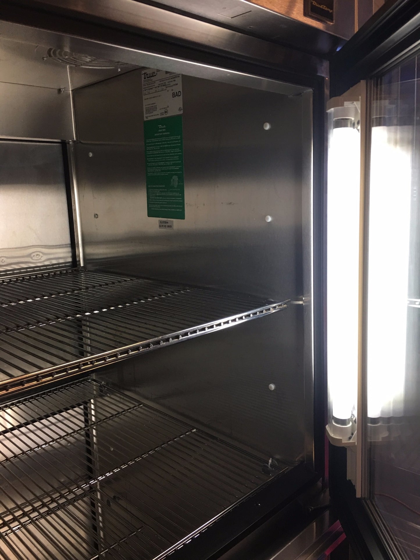 TRUE TS-28-2-G-2-PT GLASS DOOR PASS THRU COOLER REFRIGERATOR WATCHVIDEO FREESHIP