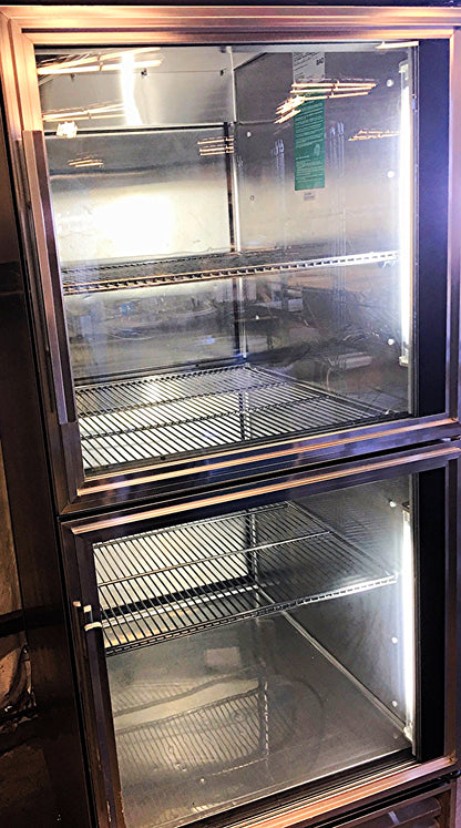 TRUE TS-28-2-G-2-PT GLASS DOOR PASS THRU COOLER REFRIGERATOR WATCHVIDEO FREESHIP