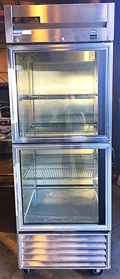TRUE TS-28-2-G-2-PT GLASS DOOR PASS THRU COOLER REFRIGERATOR WATCHVIDEO FREESHIP
