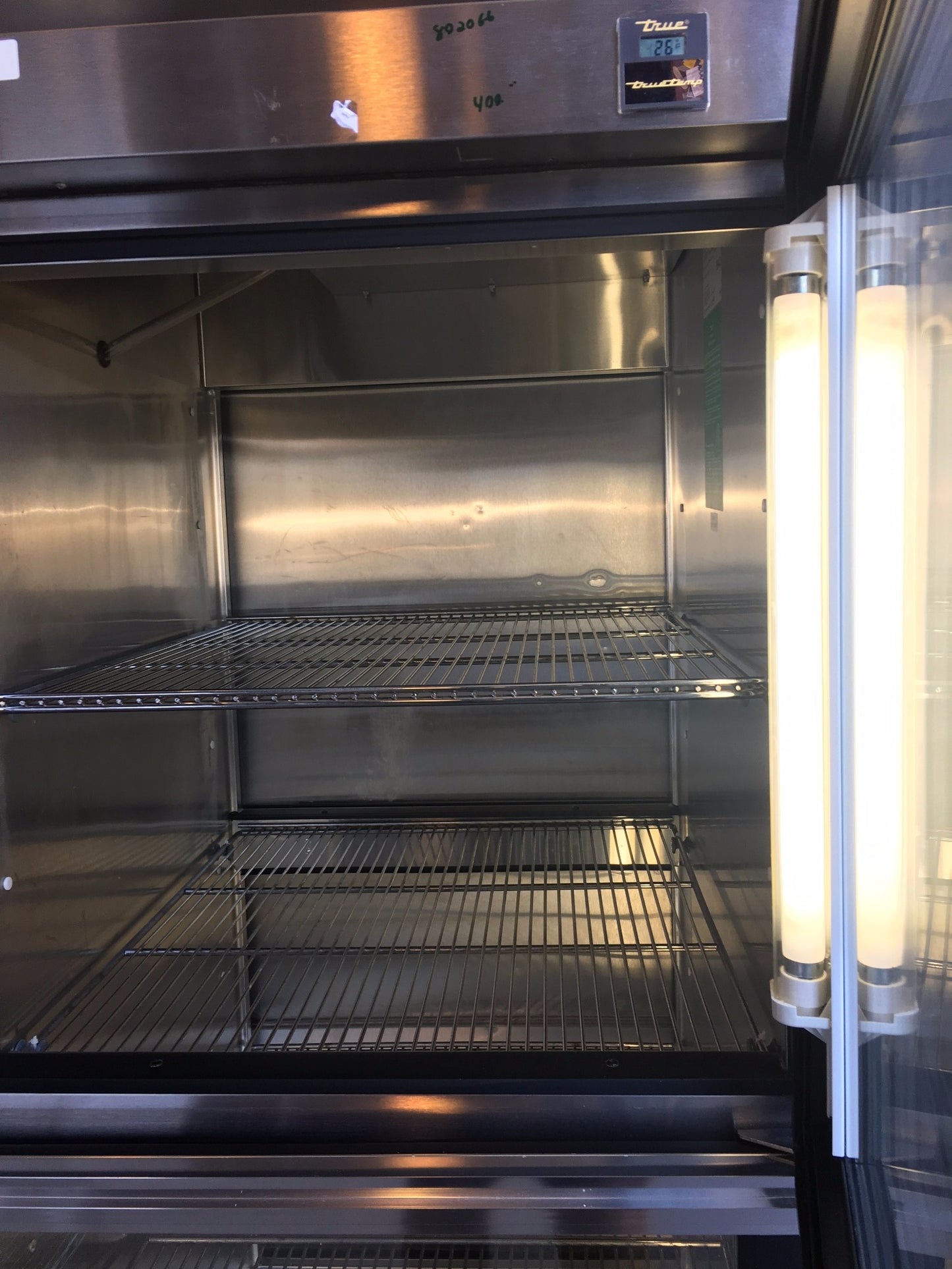 TRUE TS-28-2-G-2-PT GLASS DOOR PASS THRU COOLER REFRIGERATOR WATCHVIDEO FREESHIP