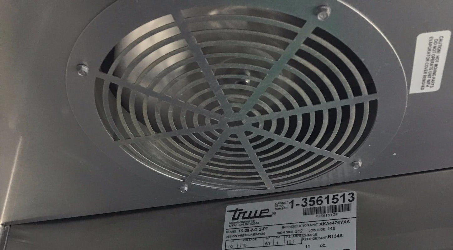 TRUE TS-28-2-G-2-PT GLASS DOOR PASS THRU COOLER REFRIGERATOR WATCHVIDEO FREESHIP