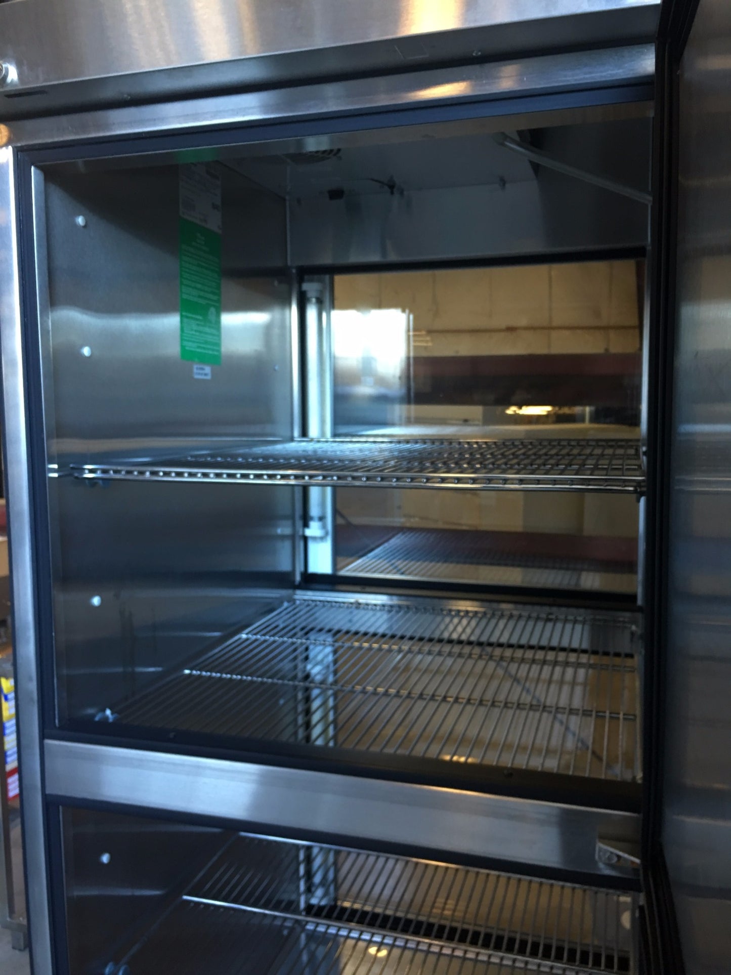 TRUE TS-28-2-G-2-PT GLASS DOOR PASS THRU COOLER REFRIGERATOR WATCHVIDEO FREESHIP