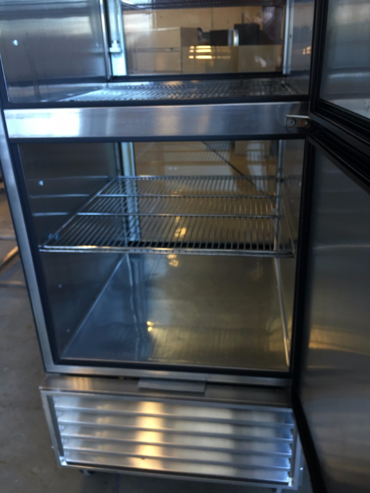 TRUE TS-28-2-G-2-PT GLASS DOOR PASS THRU COOLER REFRIGERATOR WATCHVIDEO FREESHIP