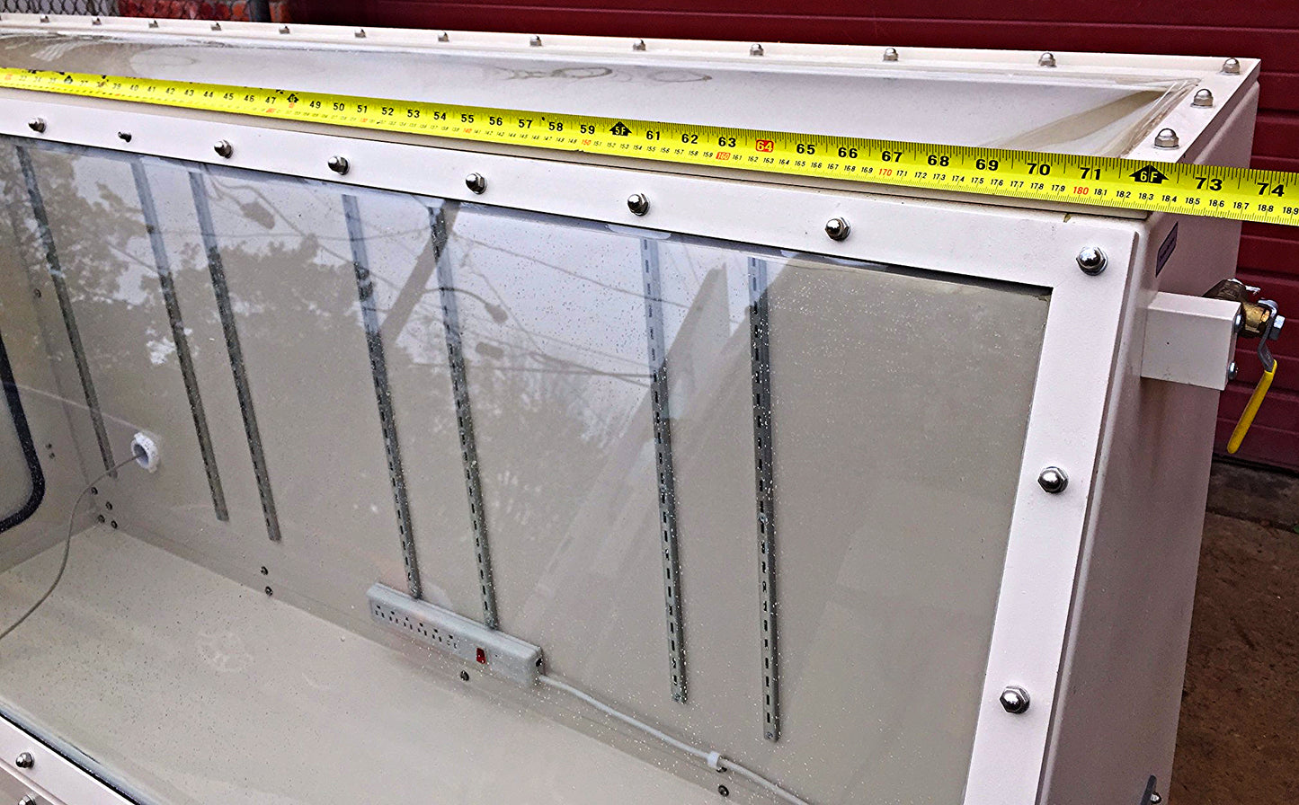 COY HOOD ALUMINUM DRY INERT GAS PURGE CHEMICAL CONTROL GLOVE BOX ABGB FREESHIP