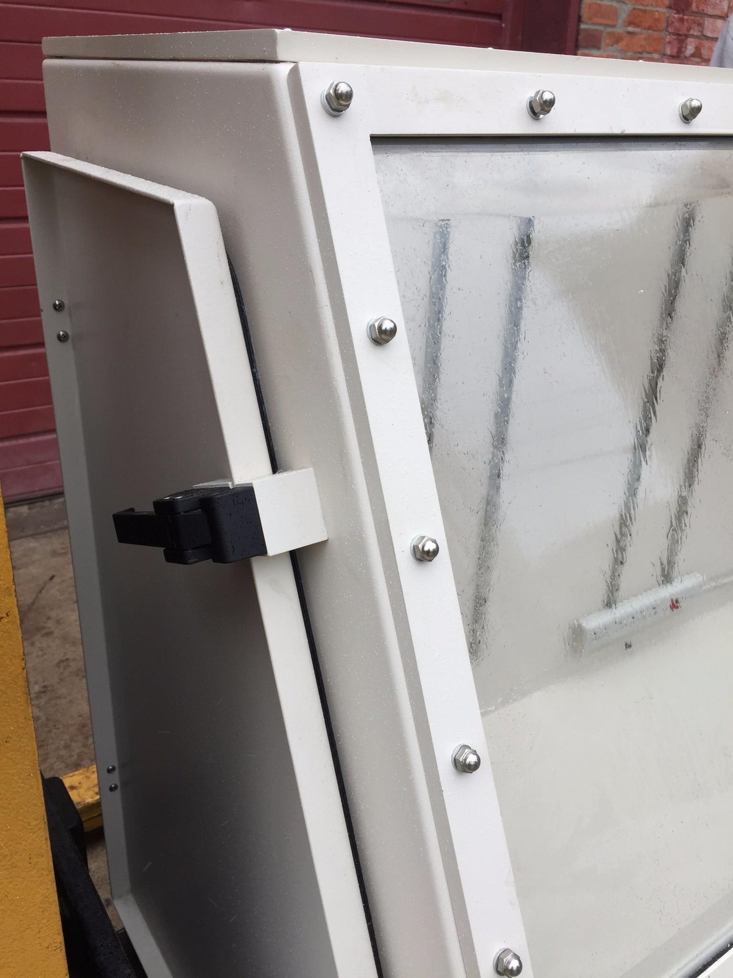 COY HOOD ALUMINUM DRY INERT GAS PURGE CHEMICAL CONTROL GLOVE BOX ABGB FREESHIP