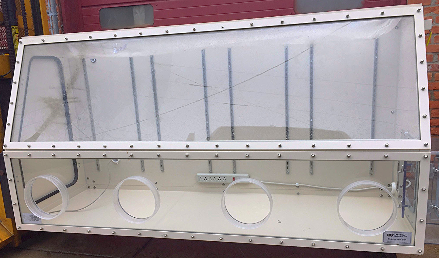 COY HOOD ALUMINUM DRY INERT GAS PURGE CHEMICAL CONTROL GLOVE BOX ABGB FREESHIP