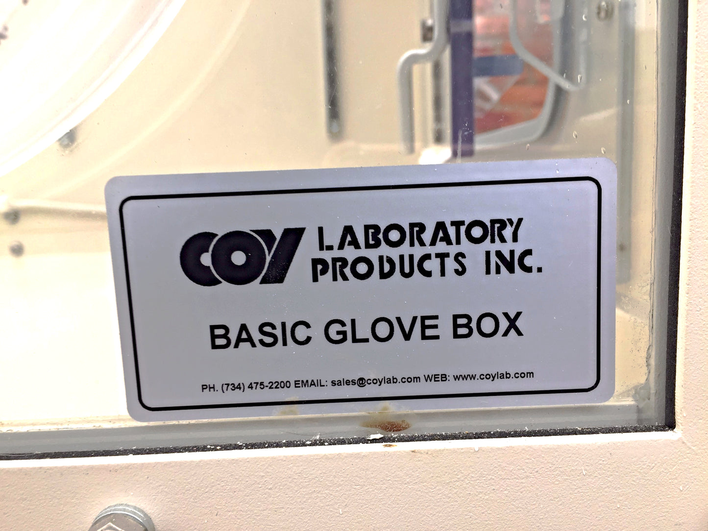 COY HOOD ALUMINUM DRY INERT GAS PURGE CHEMICAL CONTROL GLOVE BOX ABGB FREESHIP