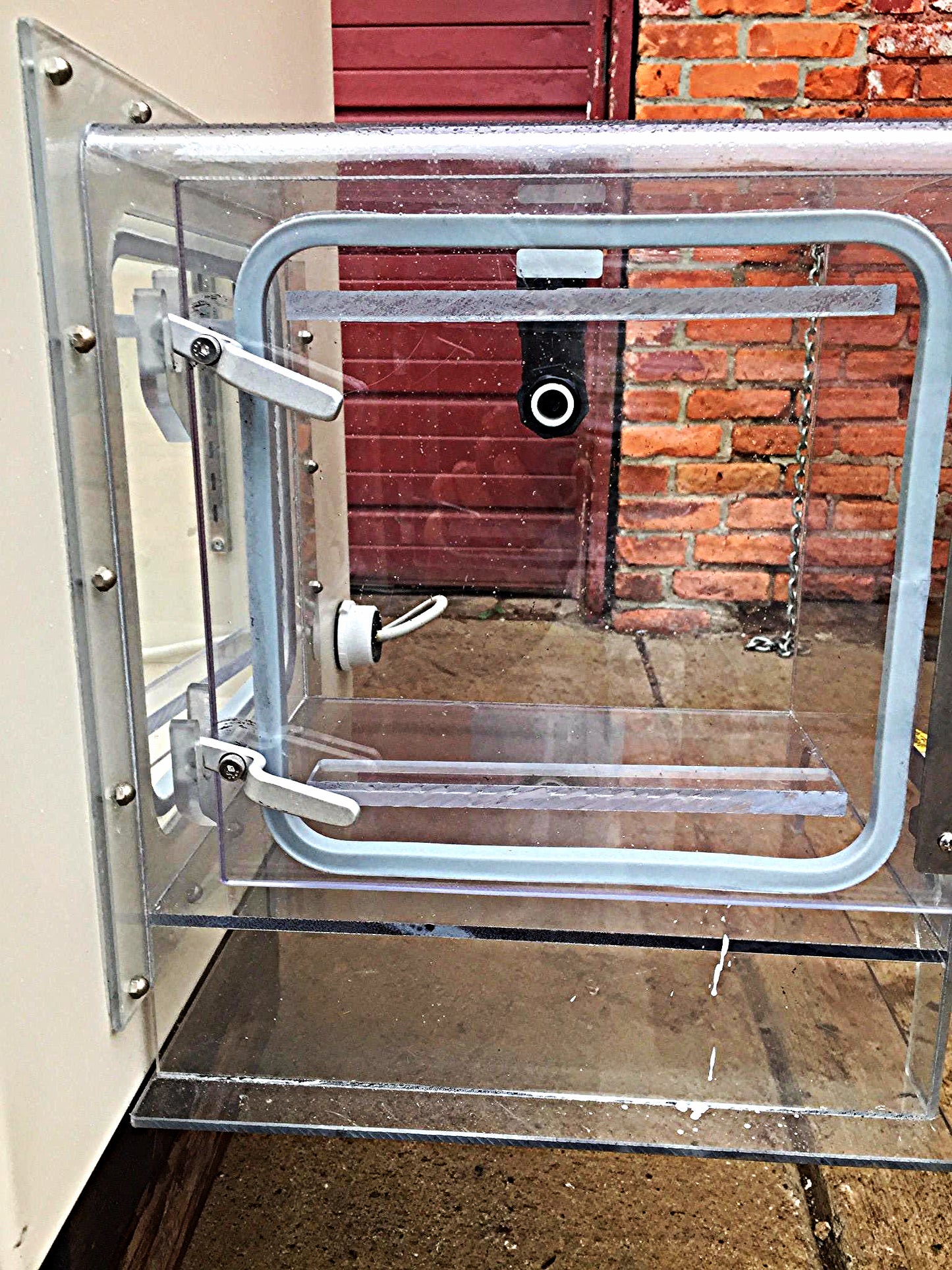 COY HOOD ALUMINUM DRY INERT GAS PURGE CHEMICAL CONTROL GLOVE BOX ABGB FREESHIP