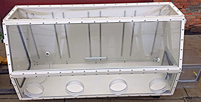 COY HOOD ALUMINUM DRY INERT GAS PURGE CHEMICAL CONTROL GLOVE BOX ABGB FREESHIP