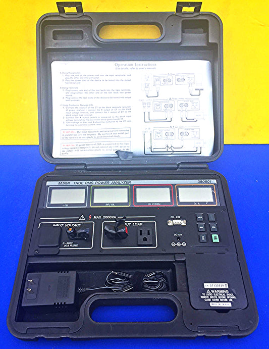 EXTECH TRUE RMS 380801 POWER ANALYZER DATALOGGER TEST WORKSPERFECT FREESHIPPING