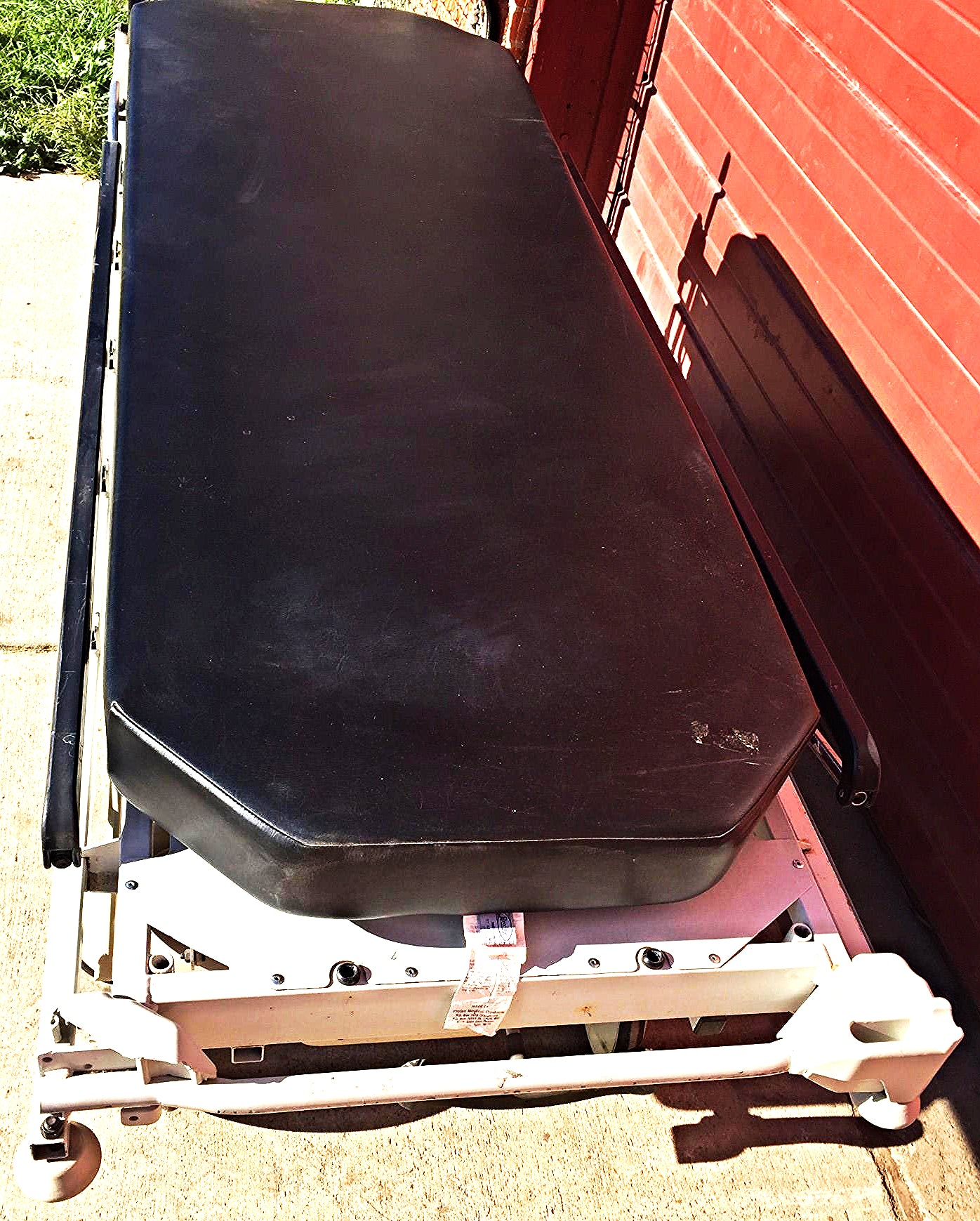 STRYKER 721 BIG WHEEL PAD GLIDEAW HOSPITAL EMERGENCY GURNEY BED STRETCHER OXYGEN