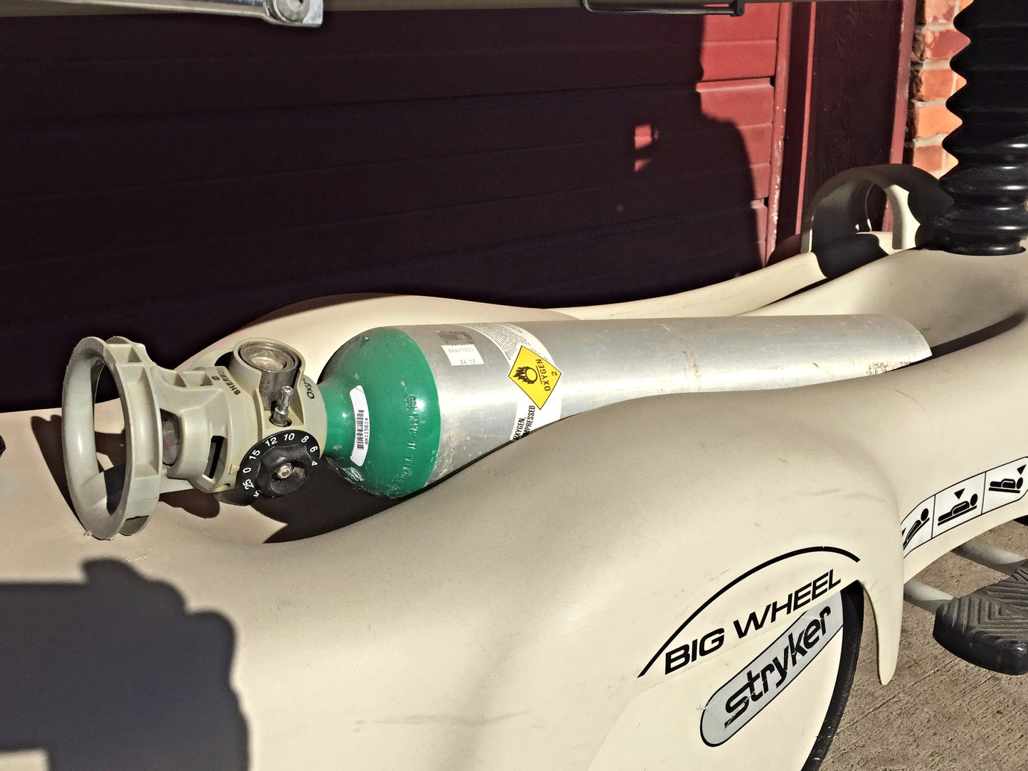 STRYKER 721 BIG WHEEL PAD GLIDEAW HOSPITAL EMERGENCY GURNEY BED STRETCHER OXYGEN