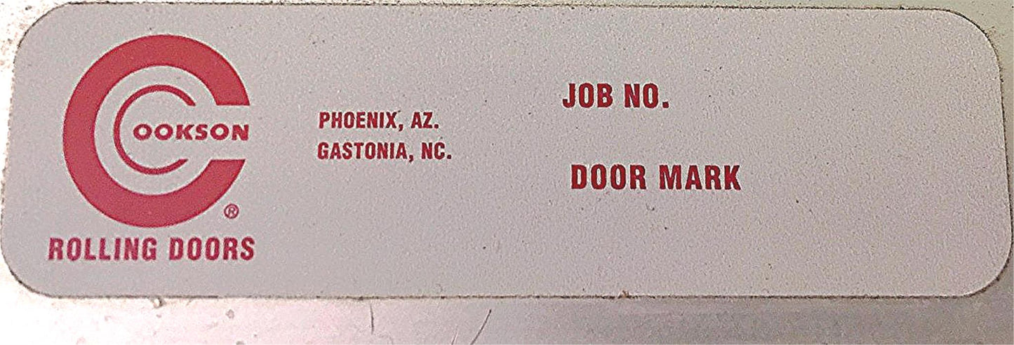 COOKSON ALUMINUM PUSH UP ROLLUP COIL ROLLING DOOR 51"w x 96"h WATCHVIDEOFREESHIP