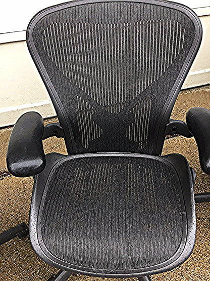 SET OF 4 HERMAN MILLER AERO CHAIRs BLACK Size B Chadwick & Bill Stumpf FREE SHIP