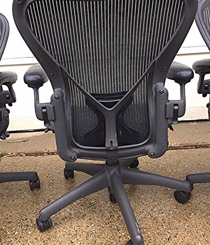 SET OF 4 HERMAN MILLER AERO CHAIRs BLACK Size B Chadwick & Bill Stumpf FREE SHIP