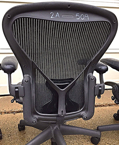 SET OF 4 HERMAN MILLER AERO CHAIRs BLACK Size B Chadwick & Bill Stumpf FREE SHIP