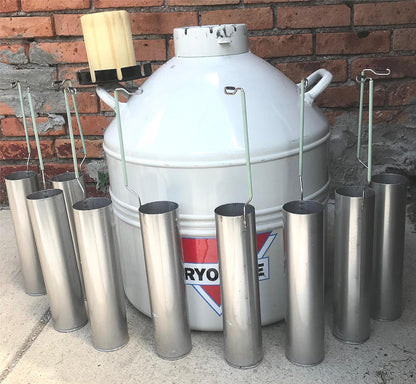 CRYOSAFE SSC32 CRYOGENIC TANK 9 WAND CANE STRAW CANISTER SAMPLE STORAGE FREESHIP