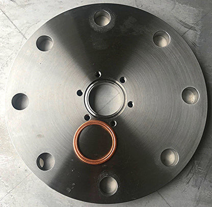 VARIAN MDC HAYWARD HPS DI HIGH VACUUM 6SIX WAY CONNECTOR with 9" PIPE END COVER