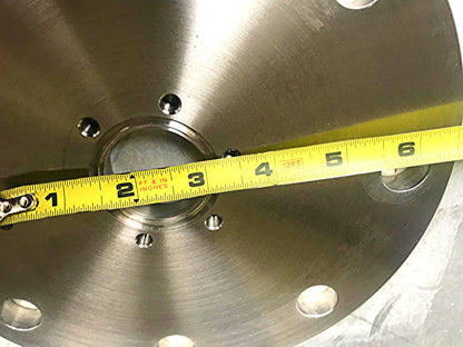 VARIAN MDC HAYWARD HPS DI HIGH VACUUM 6SIX WAY CONNECTOR with 9" PIPE END COVER