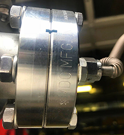 VARIAN MDC HAYWARD HPS DI HIGH VACUUM 6SIX WAY CONNECTOR with 9" PIPE END COVER