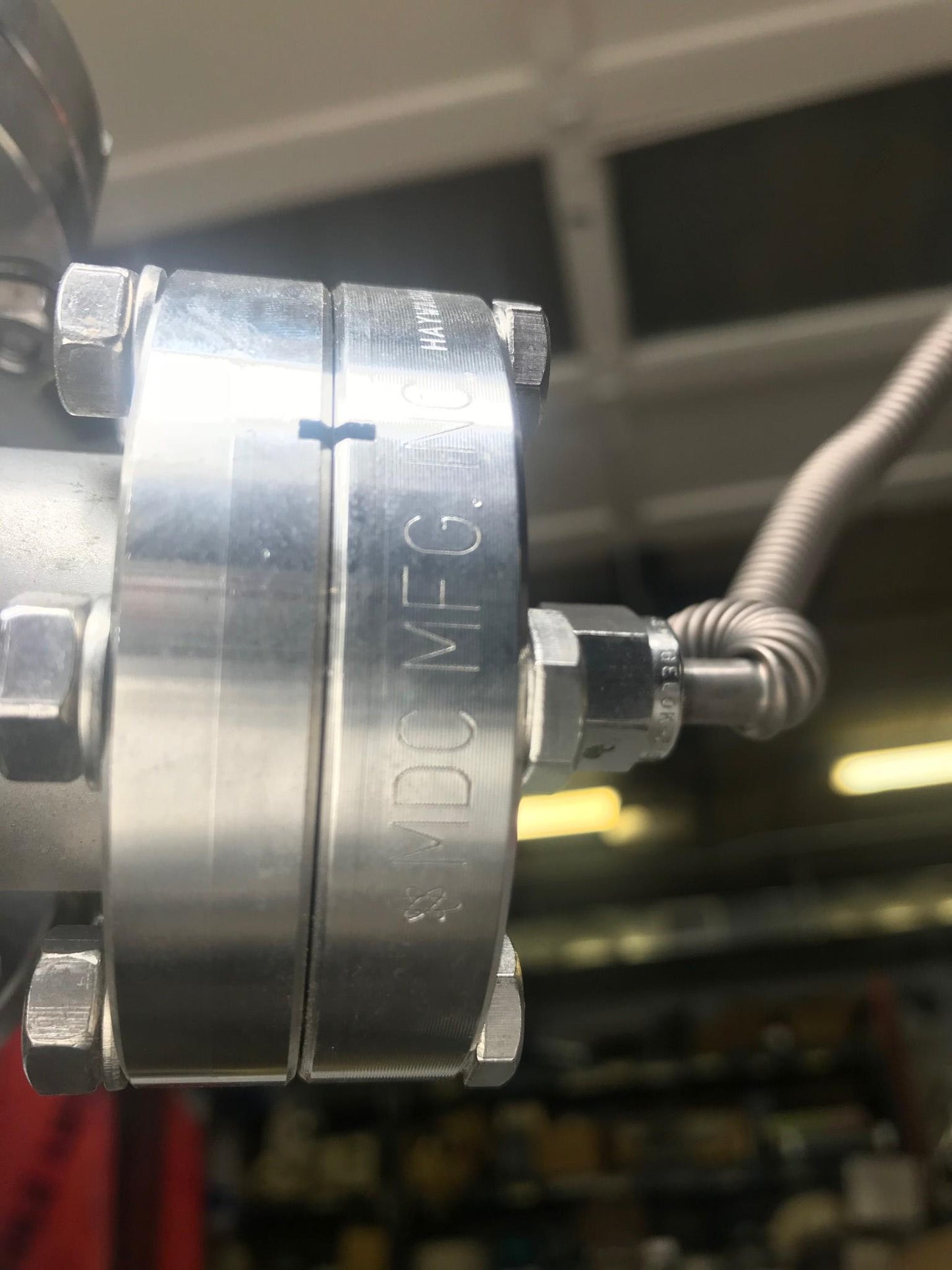 VARIAN MDC HAYWARD HPS DI HIGH VACUUM 6SIX WAY CONNECTOR with 9" PIPE END COVER