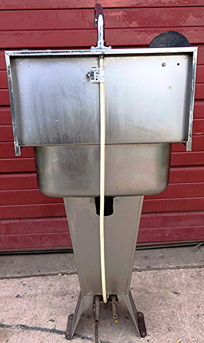 COLUMBIA 501 HANDS FREE HOT COLD FOOT OPERATED KITCHEN RESTAURANT SINK FREE SHIP