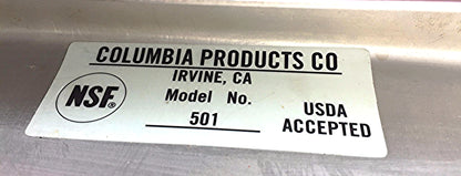 COLUMBIA 501 HANDS FREE HOT COLD FOOT OPERATED KITCHEN RESTAURANT SINK FREE SHIP