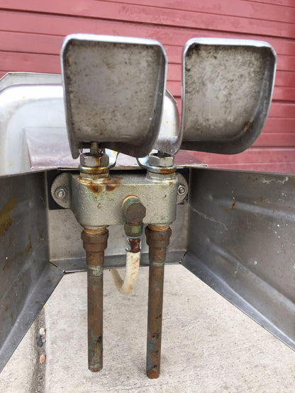 COLUMBIA 501 HANDS FREE HOT COLD FOOT OPERATED KITCHEN RESTAURANT SINK FREE SHIP