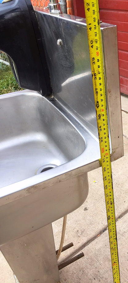 COLUMBIA 501 HANDS FREE HOT COLD FOOT OPERATED KITCHEN RESTAURANT SINK FREE SHIP