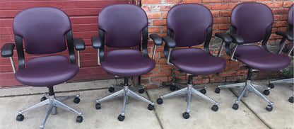 6 HERMAN MILLER EQUA FAUX LEATHER SWIVEL OFFICE ARMCHAIR CONTEMPORARY MODERN